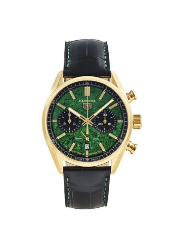 TAG Heuer Carrera Calibre Heuer 02 42 Yellow Gold / Cortina Watch 50th Anniversary